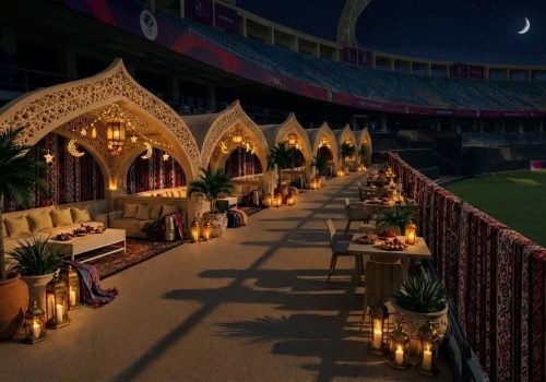 ATHOOR -STADIUM RAMADAN TENT - EVENING SHOT